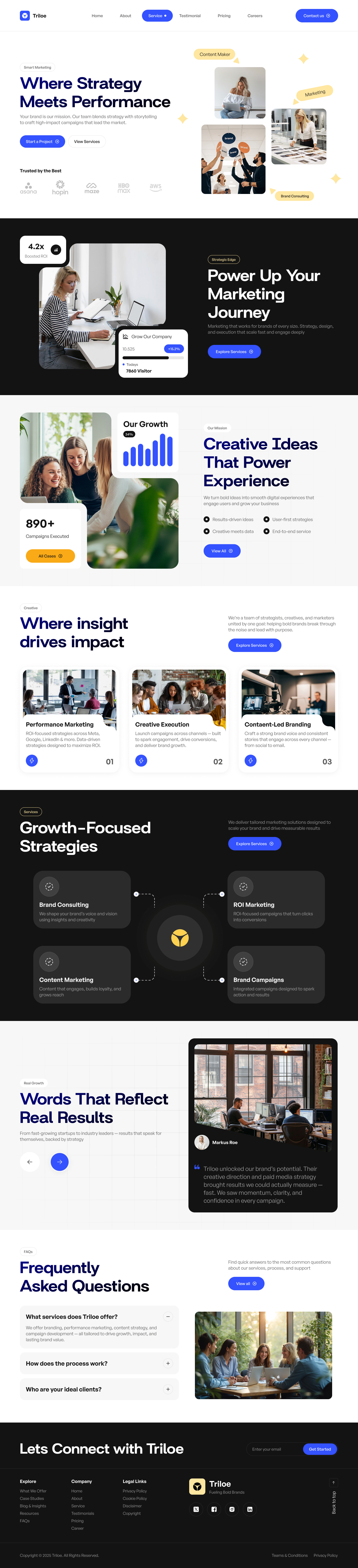 Service Page UI/UX Design + Website Development corporate website