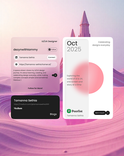 Self promoting template cool glassmorphism trending ui