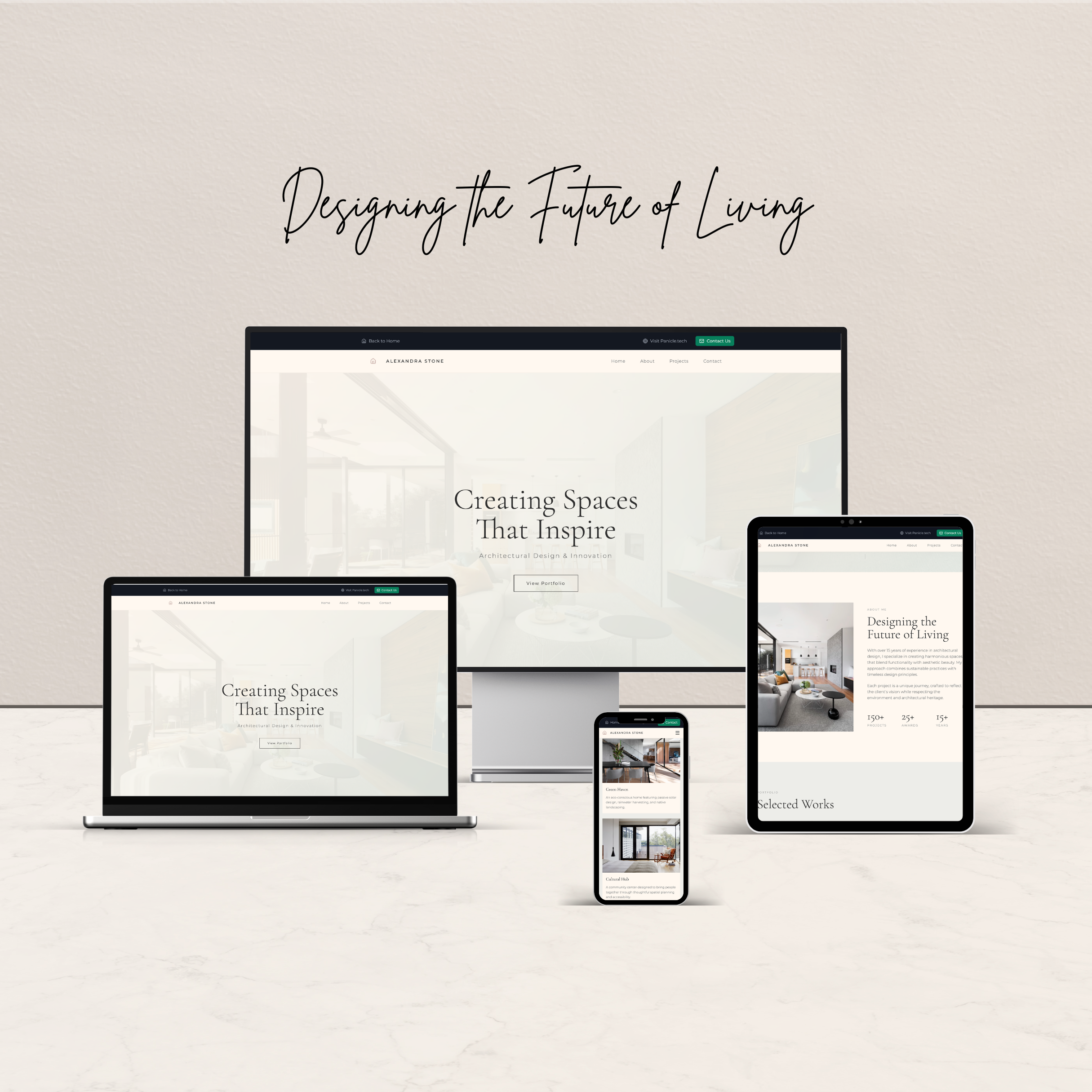 Example of Single Page Portfolio Development