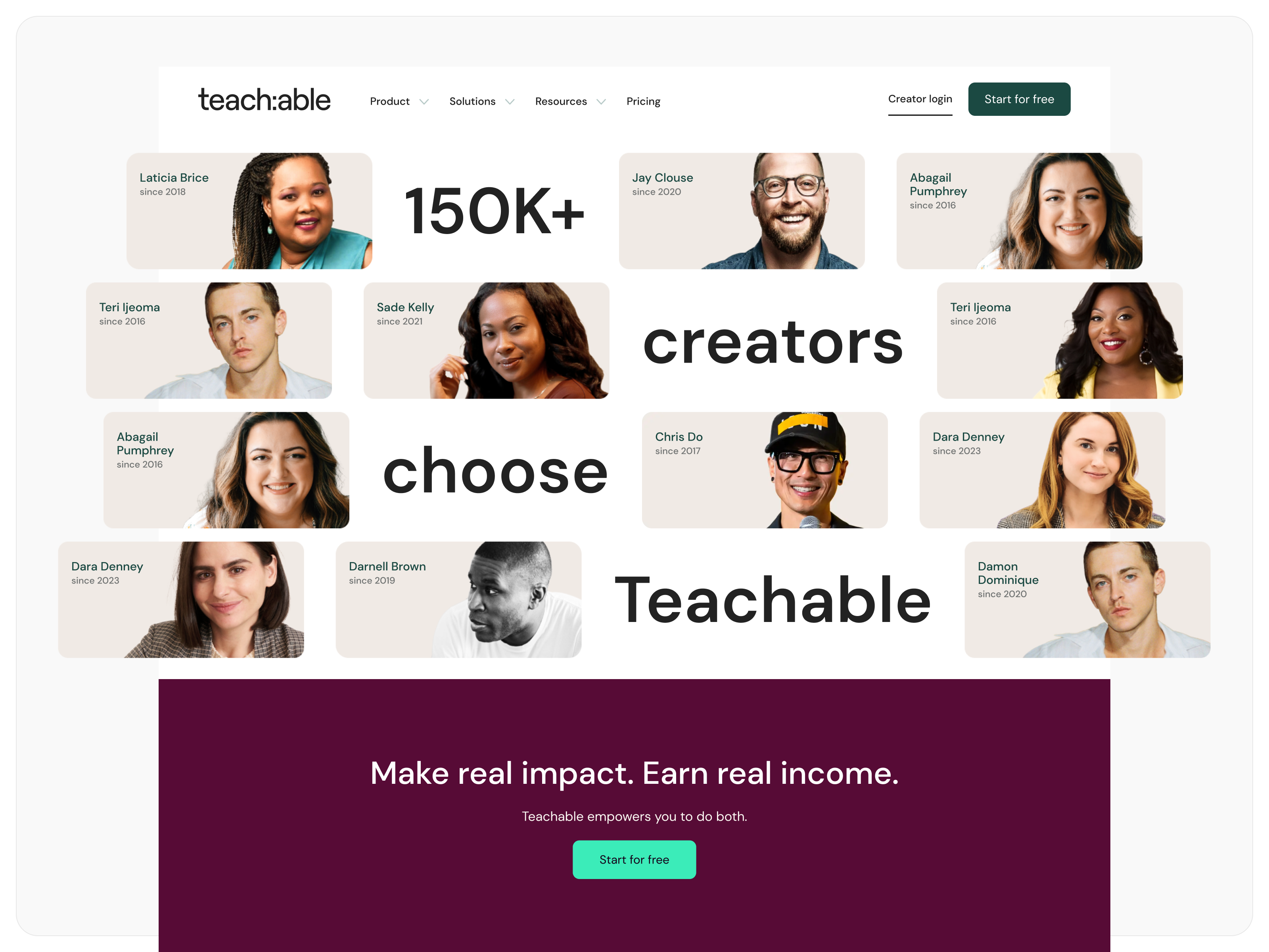 Landing page design - Teachable graphic design illustration landing page ui ux web design website