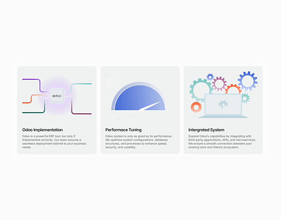 Conexa - ERP Services Website Micro Interaction animation backswitch bento card branding card design erp graphic design illustration interaction light logo minimalist mode realproject ui ux vector website