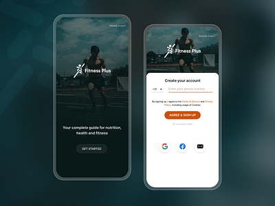 Fitness App Sign-up Screen dailyui figma ui ui design uiux website design