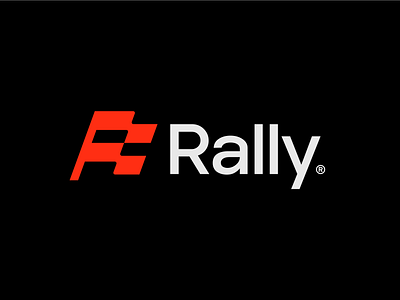 Rally Logo ai bold branding car crypto flag graphic design logo logo design logotype monogram r rally simple speed
