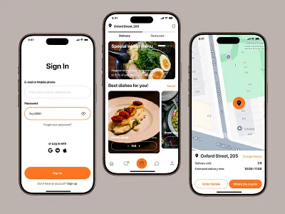Дизайн мобильного приложения доставки еды | Julia Gerka dekivery app design concept ecommerce mobile app mobile design ui ui design user expirience user interfaces ux ux design uxui web design website веб дизайн дизайн интерфейса мобильное приложение мобильный дизайн приложение доставки