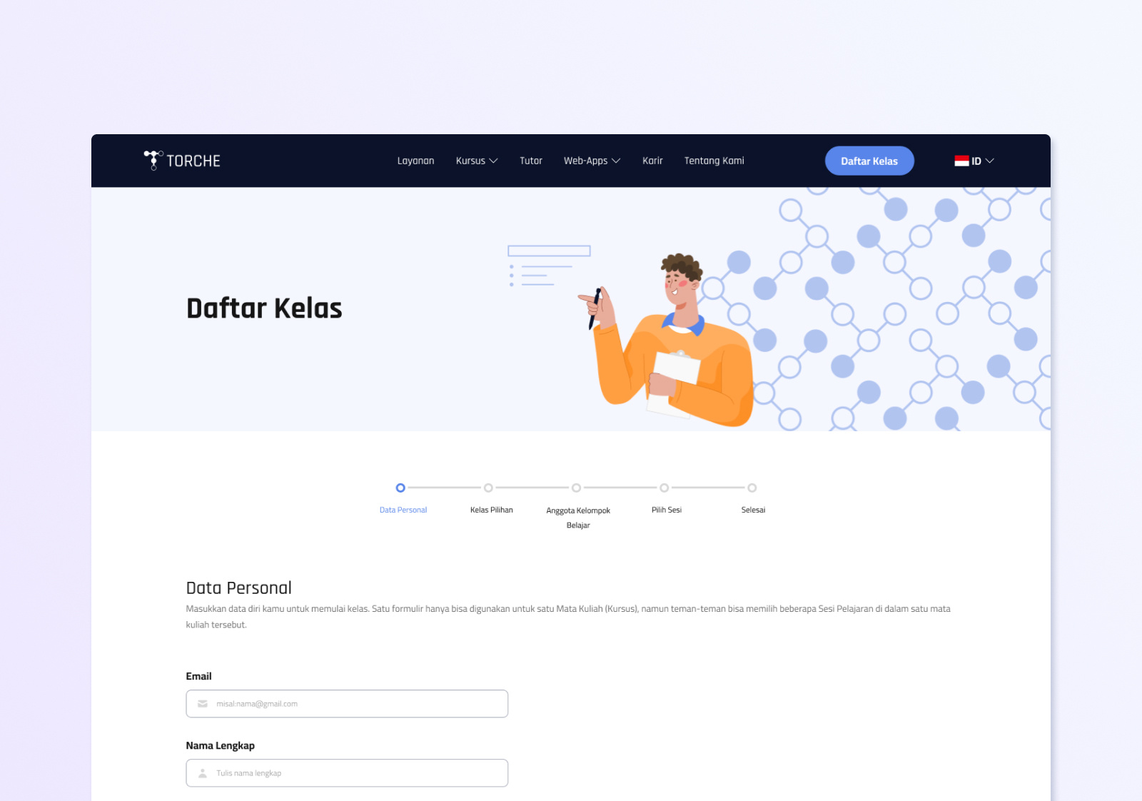 Course Registration Form UI Design by Hafiza☁️ on Dribbble