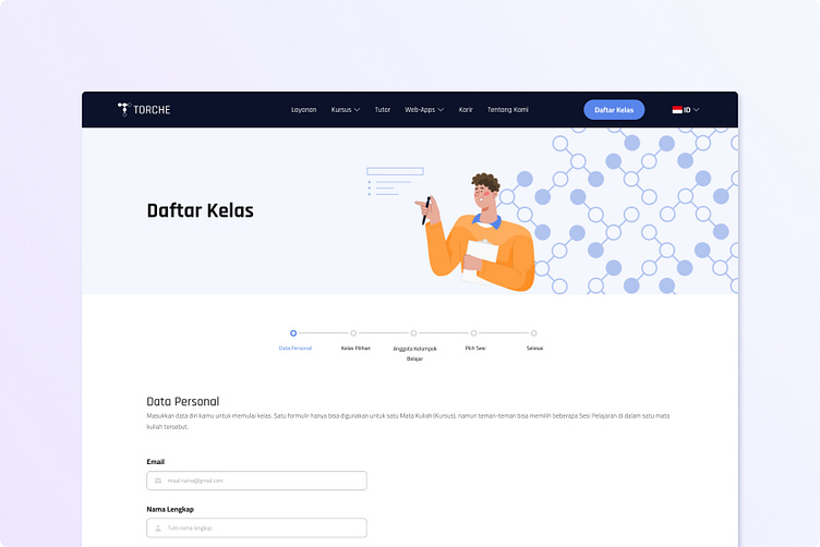 Course Registration Form UI Design by Hafiza☁️ on Dribbble