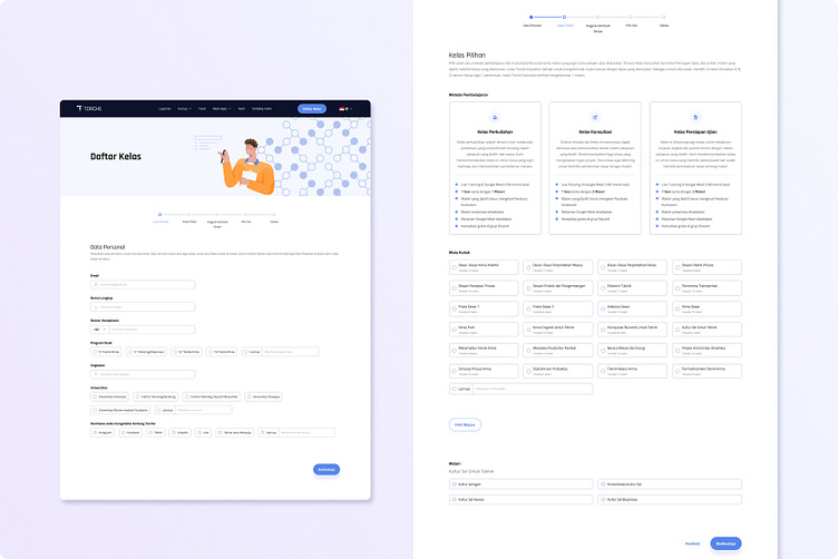 Course Registration Form UI Design by Hafiza☁️ on Dribbble