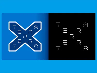 X Terra design icon illustration logo typography логотип типография