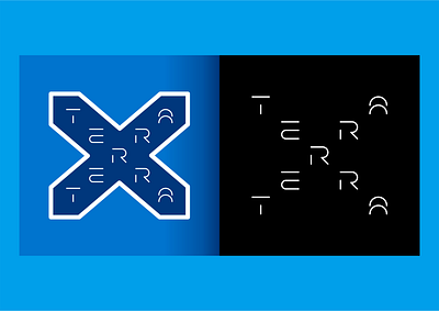 X Terra design icon illustration logo typography логотип типография