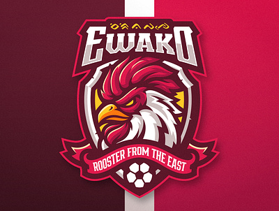 Rooster Sport Logo Mascot | EWAKO apparel branding design esport esportlogo ewako gaming graphic design illustration logo mascot merch logo red rooster rooster rooster logo soccer soccer logo sports sports logo