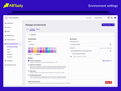 Environment Settings Redesign