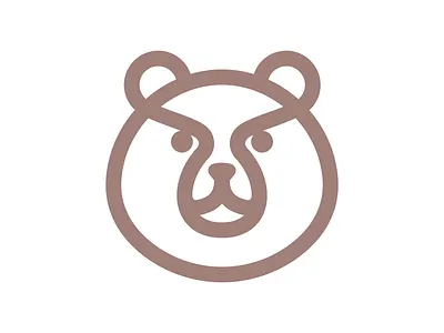 bear face fun bear brand branding design illustration letter logo logotype minimal monogram ui