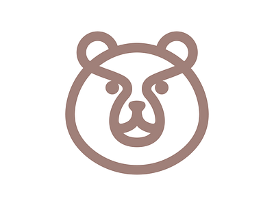 bear face fun bear brand branding design illustration letter logo logotype minimal monogram ui