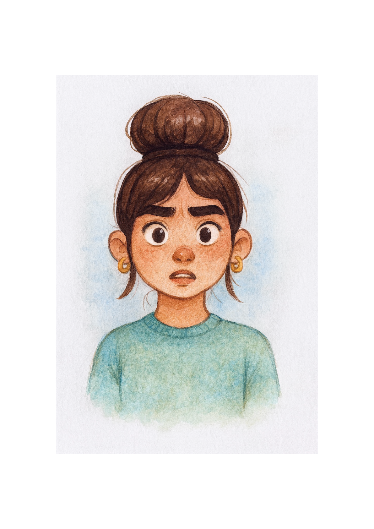 Expression No. 1: "Bewilderment" artwork character design digitalart drawing illustration sketch watercolor whimsical