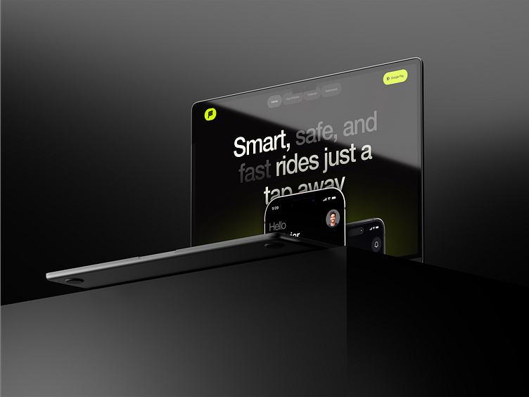 Ride Sharing Landing Page Design | Bike Riding Service by Taqwah on ...