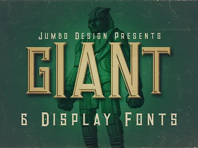 Giant - Vintage Style Font artdeco font bold display font font typography giant vintage style font grunge font inline font movie font retro font retro typography typeface vintage font vintage typography