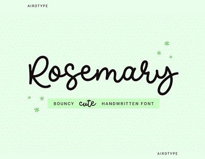 Rosemary Script - Cute Monoline Font bouncy font casual font cursive font cute font festive font font fonts handlettering handwriting lettering monoline font organic font script font signature font thin font typeface typography wedding font