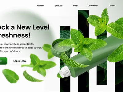 Dent. best branding cleandesign darkmode designinspiration ecommerce figma healthtech landing page landingpage minimaldesign oral health organicdesign productdesign toothpaste ui uiux ux webdesign website
