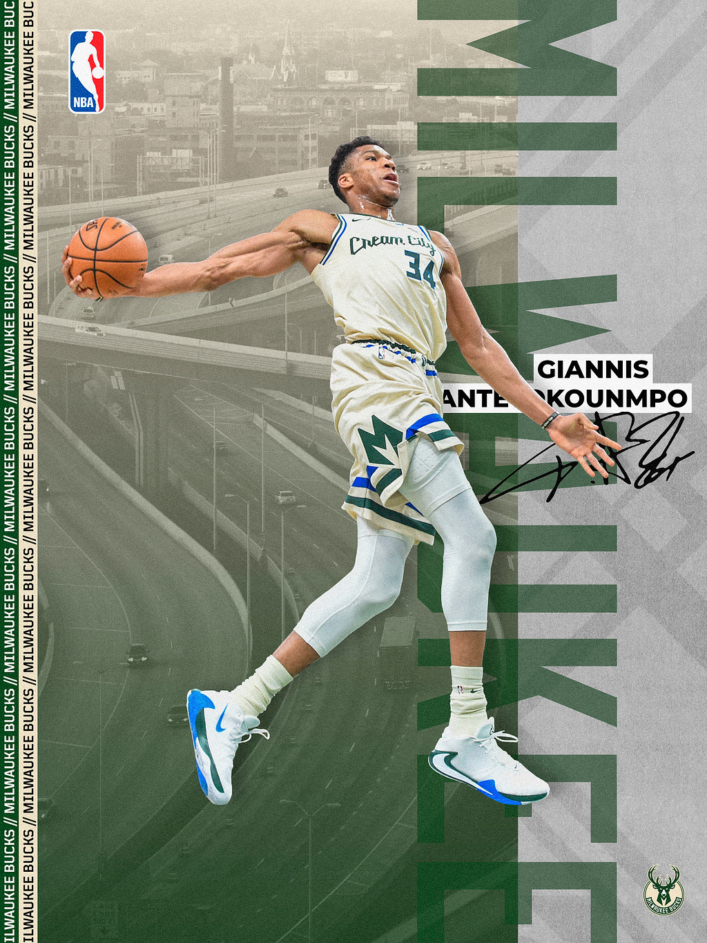 Giannis Antetokounmpo - NBA Poster by Espacio Kreativo on Dribbble