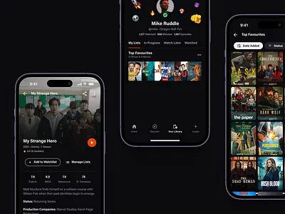 Show Keeper - UI/UX Design app app design branding design entertainment mobile design movie app ott app tv guide tv tracker app ui ui design uiux ux ux design