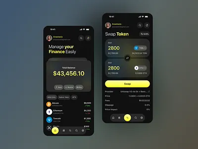 Crypto Portfolio App app design figma mobile app ui ux