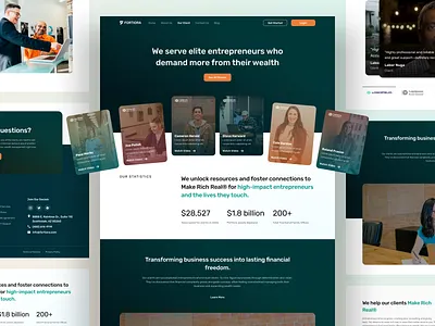 Fortiora - Wealth Agency Landing Page clean client company dark design hero investment landing page modern stories template testimonials ui uiux wealthmanagement web design