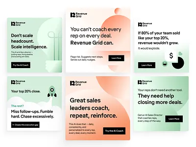 LinkedIn Creatives RevenueGrid ad design ads design graphic design illustration social media ads