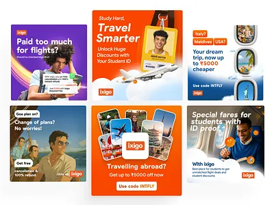 Ixigo Marketing Ad Creatives ad design ads branding design graphic design social media ads