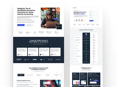 Webgility Landing Page Design branding design graphic design illustration landing page ui