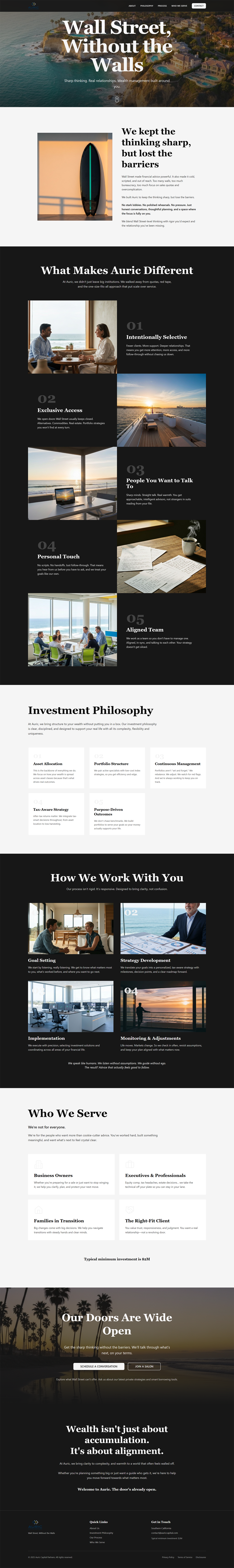 Wall Street, Without the Walls – Modern Financial Firm Website figma financial firm ui ux wall street web design website website design