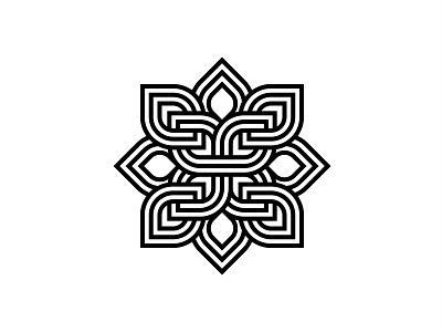Flower Lineart Symbol beauty logo classic logo flower logo illustration lineart logo logo design luxury logo mandala pattern spa logo symbol vintage logo