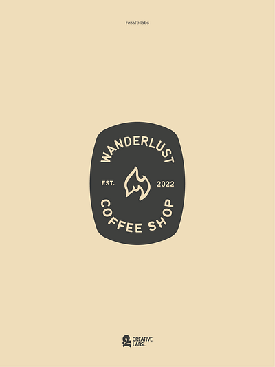 Wanderlust Roaster Badge badge logo branding cafe coffee badge coffee beans coffee logo coffee roasters coffee shop custom logo logo roasters roastery logo