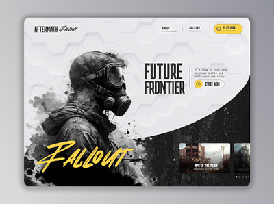 Aftermath Fallout - Concept Game UI Website branding design inspiration figma game ui design user experience ux web design website website design