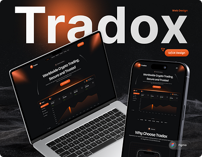 Tradox – Modern Website UI/UX Design illustration landing page logo ui ux web