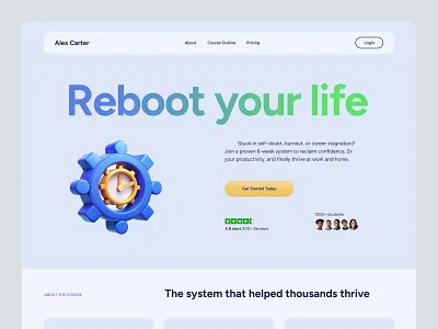Brand & Platform Design for an Online Coach clean minimal ui design web design web development webflow