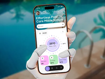 Pool Maintenance & Control Mobile App app design home remote lifestyle app mobile mobile app pool app pool care app pool management app smart device app smart home smart pool app