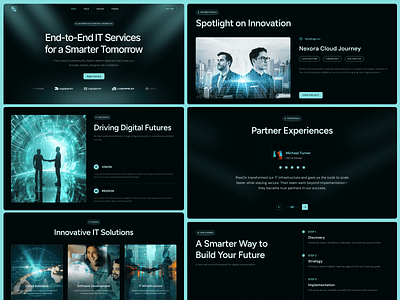 IT Landing Page 3d animation branding design figma graphic design illustration logo motion graphics typography ui ux vector