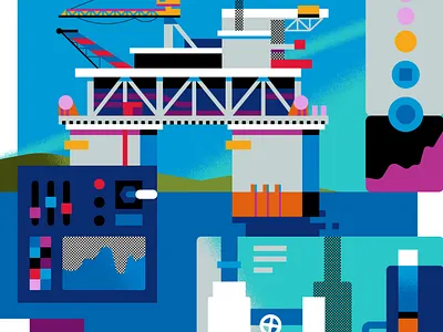 Chevron spots energy geometric illustration pattern tech vector