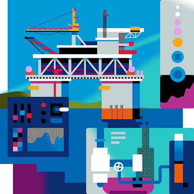 Chevron spots energy geometric illustration pattern tech vector