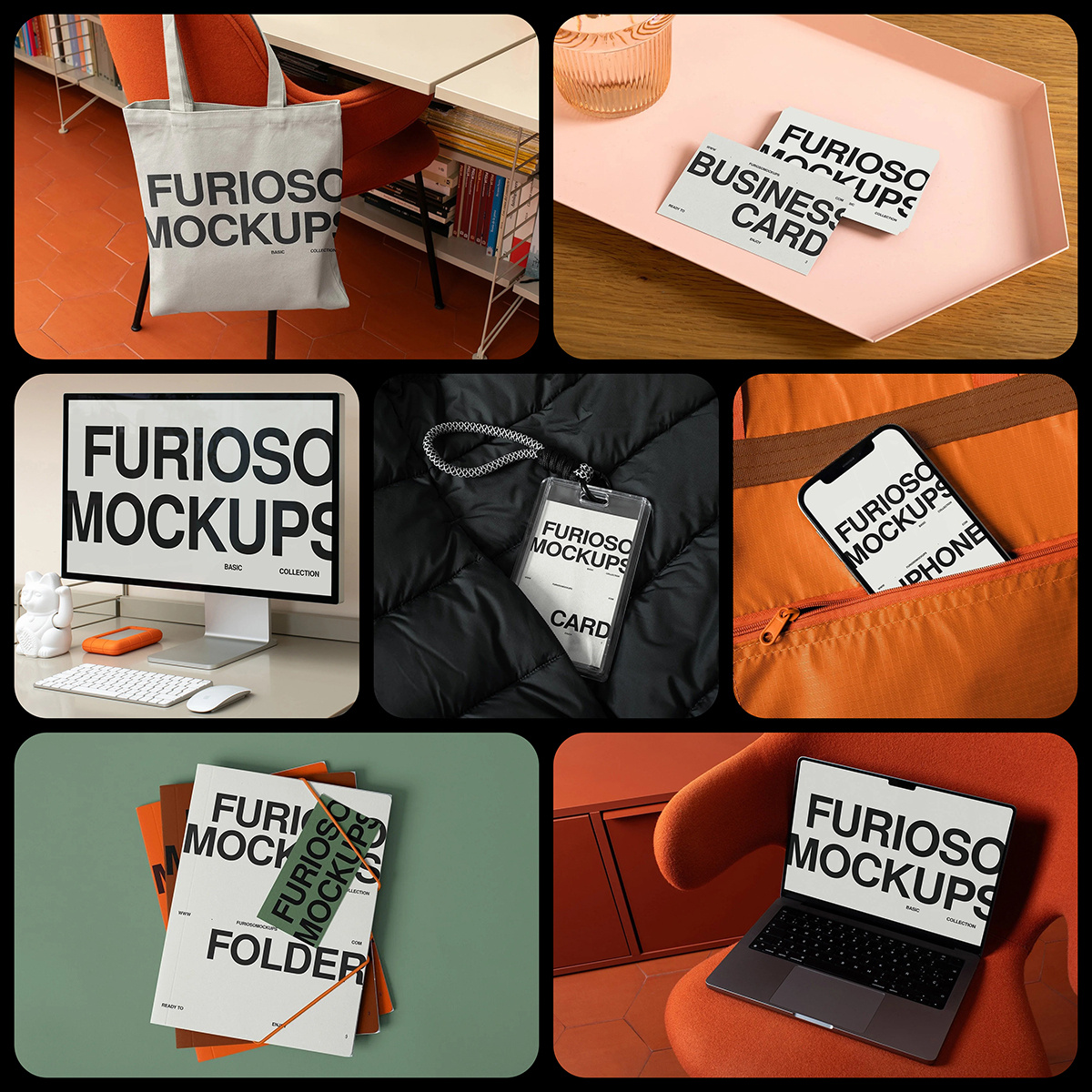 Basic Mockups Collection 3d animation branding design download free freebie graphic design illustration logo mockup mockup cloud mockupcloud motion graphics ui