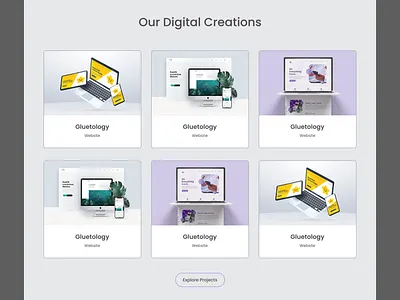 Our Projects app projects behance client work creative ui creative work design portfolio dribble landing page minimal our projects portfolio product design project showcase ui uiux web projects website design website section