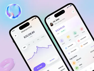 Crypto Wallet App Design | Modern UI/UX for Fintech & Blockchain animation blockchain wallet branding crypto app ui cryptoapp cryptowallet defi platform ui digital wallet design ethereum app fintech dashboard graphic design logo mobile app uiux rakib hassan rakib ui ui