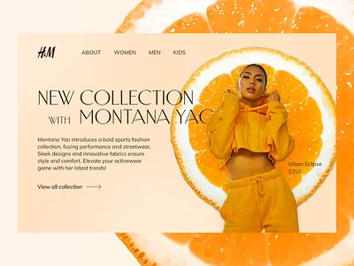 A modern home page branding collage concept design ecommerce fashion fashionlanding hm minimaldesign ui uiux ux web webdesign