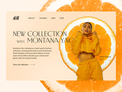A modern home page branding collage concept ecommerce fashion fashionlanding hm minimaldesign uiux web webdesign