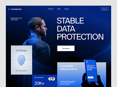 Website for a Security Company ✦ Lockephant design interface product service startup ui ux web website