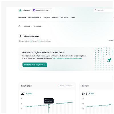 The SEO tool for online marketers b2b cards desktop marketing minimal product design report saas seo web app