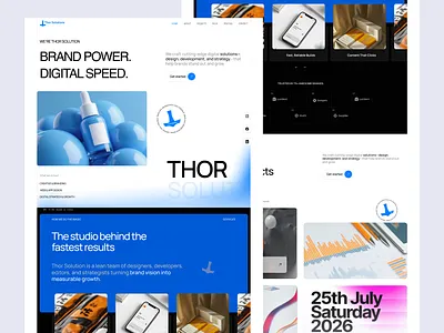 Bold & Minimal Website Design for a Digital Solutions Agency agency website branding design minimal design clean ui creative agency design system digital agency interaction design landing page minimal design modern website responsive design saas design ui ux visual design web app design web design website concept website layout