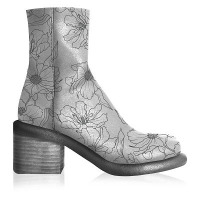 Flower boot design fashion graphic design illustration pattern shoes