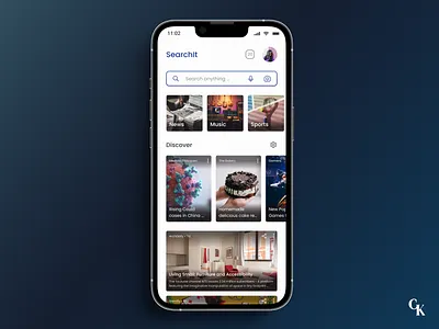 Daily UI 22 - Search dailyui dailyui day 01 design news app search app search ui ui ux