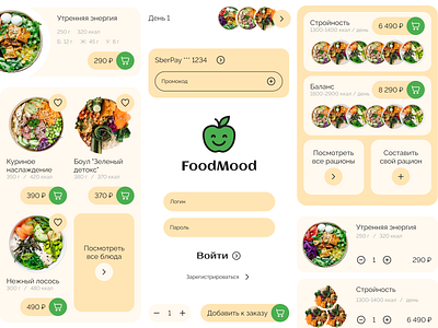 Showcasing key app elements app appdesign cartdesign deliveryapp elements fooddelivery foodui mobileux productdesign ui uicomponents ux